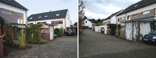 stlicher und mittlerer Siedlungsteil mit Straenraum