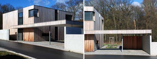 Sdostfassade zur Strae, Blick durch den Carport