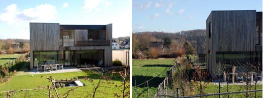 Sdwestfassde mit Garten, Blick in die Landschaft entlang der Nordseite