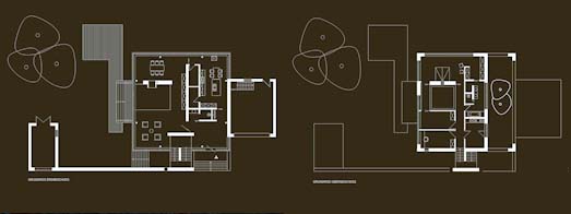 Erd- und Obergeschogrundriss Thesing + Thesing Architekten BDA