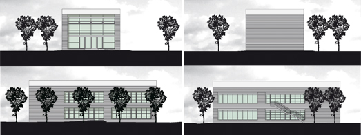 Ansichtszeichnungen des Architekten  Voss + Graue Generalbau GmbH & Co. KG