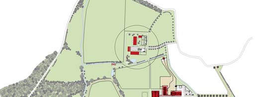 Lageplan der ehemaligen Hofanlage  Andreas Heupel, Architekt