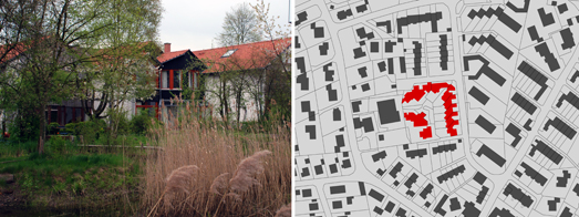Sdostfassaden zum Garten und Lageplan