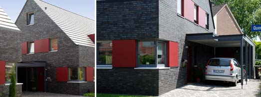 Ostseite, Carport an der Giebelseite