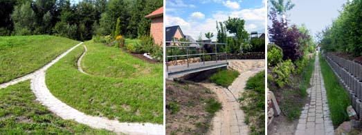 Oberirdische Abfhrung des Regenwassers