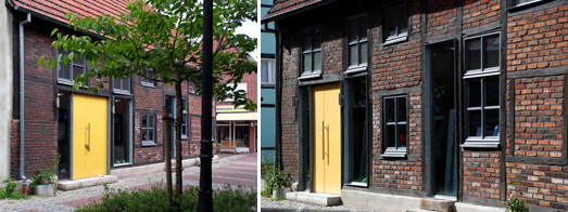 Sdfassade, Tr- und Fensterelemente der Sdfassade
