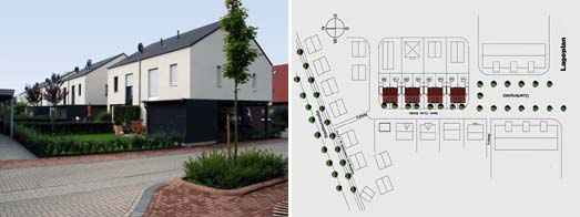Gartenseite und Lageplan