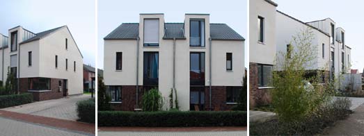 Giebelfassade mit Stellpltzen