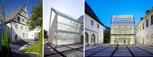 Bildfolge Klostergebude mit Fachwerkgiebel, Lichthaus einmal seitlich und von vorn gesehen