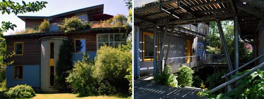 Nrdliche Giebelfassade und Bereich zwischen den Husern