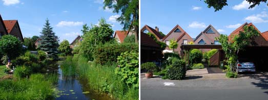 Grfte mit angrenzenden Grten und giebelstndige Hausgruppe