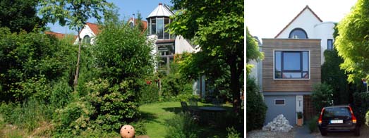 Gartenseite und Erweiterung eines Gebudes