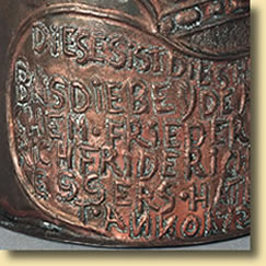 Schriftzug auf der Schmiedegesellenbchse