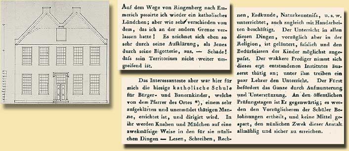 Entwurf fr das Werk- und Armenhaus in Anholt, Aufriss
