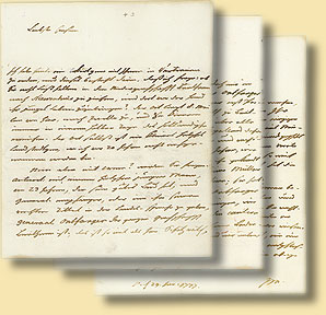 Brief von Justus Mser an seine Nichte Jenny Friderici, 29.6. 1777