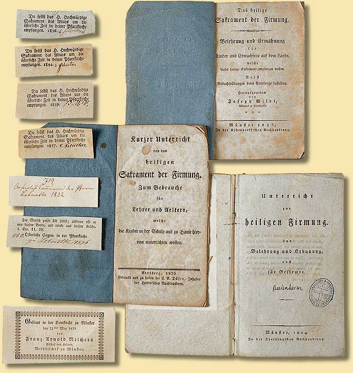 Drei Firmhefte, 1824, 1828 und 1829