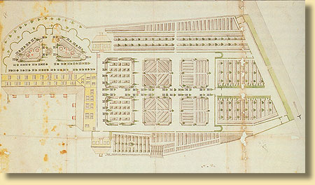 Die ehemalige Abtei Herford mit Gartenplan, 1809/10