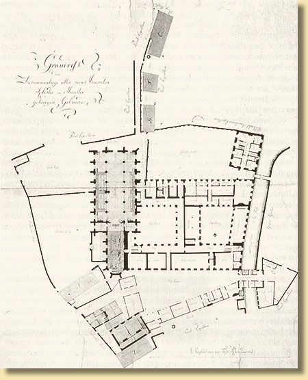 Grundriss des Minoritenklosters in Mnster, 1803