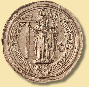 Siegel des Kreuzherrenklosters Osteberg in der Grafschaft Tecklenburg, gegrndet 1427/31