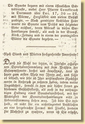 Rede des Prses Nonnes vor der mrkischen Gesamtsynode, 1832