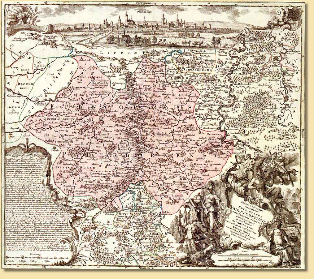 Vignette des Bistums Paderborn, um 1750