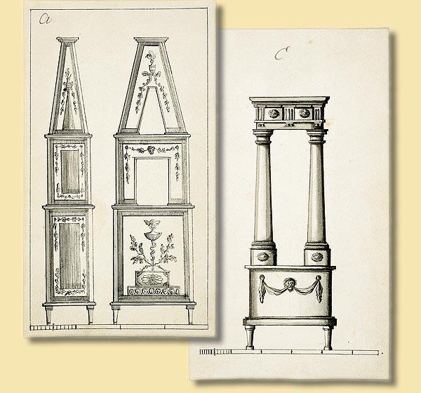 Entwrfe fr zwei holzsparende, mobile Zirkulierfen, 1821