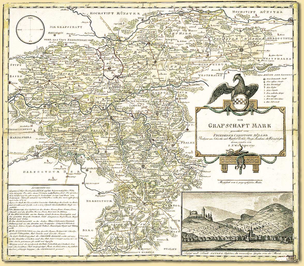 Die Karte der Grafschaft Mark 1791