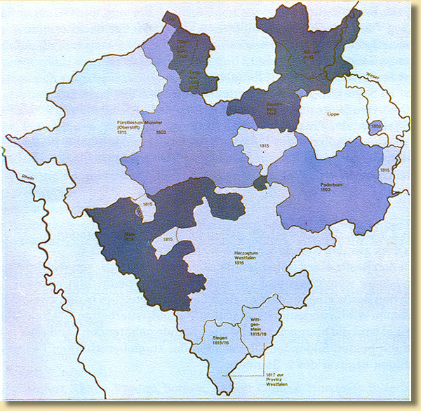 Die 1815/16 konstitutierte Provinz Westfalen