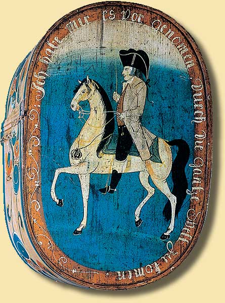 Spanschachtel mit Napoleondarstellung, vermutlich um 1810