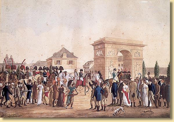 Einzug Napoleons in Dsseldorf am 3. November 1811, um 1811