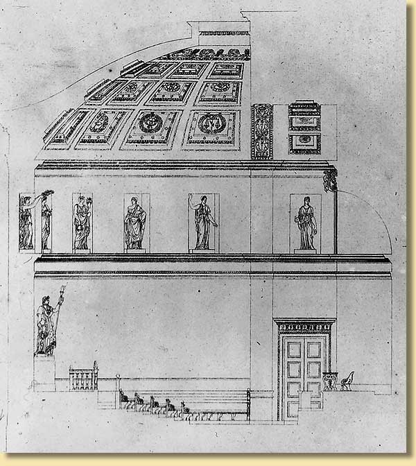 Querschnitt durch den Stndesaal im Pallast der Stnde in Kassel, 1810