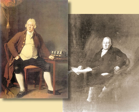 Richard Arkwright und Gottfried Brgelmann (rechts)