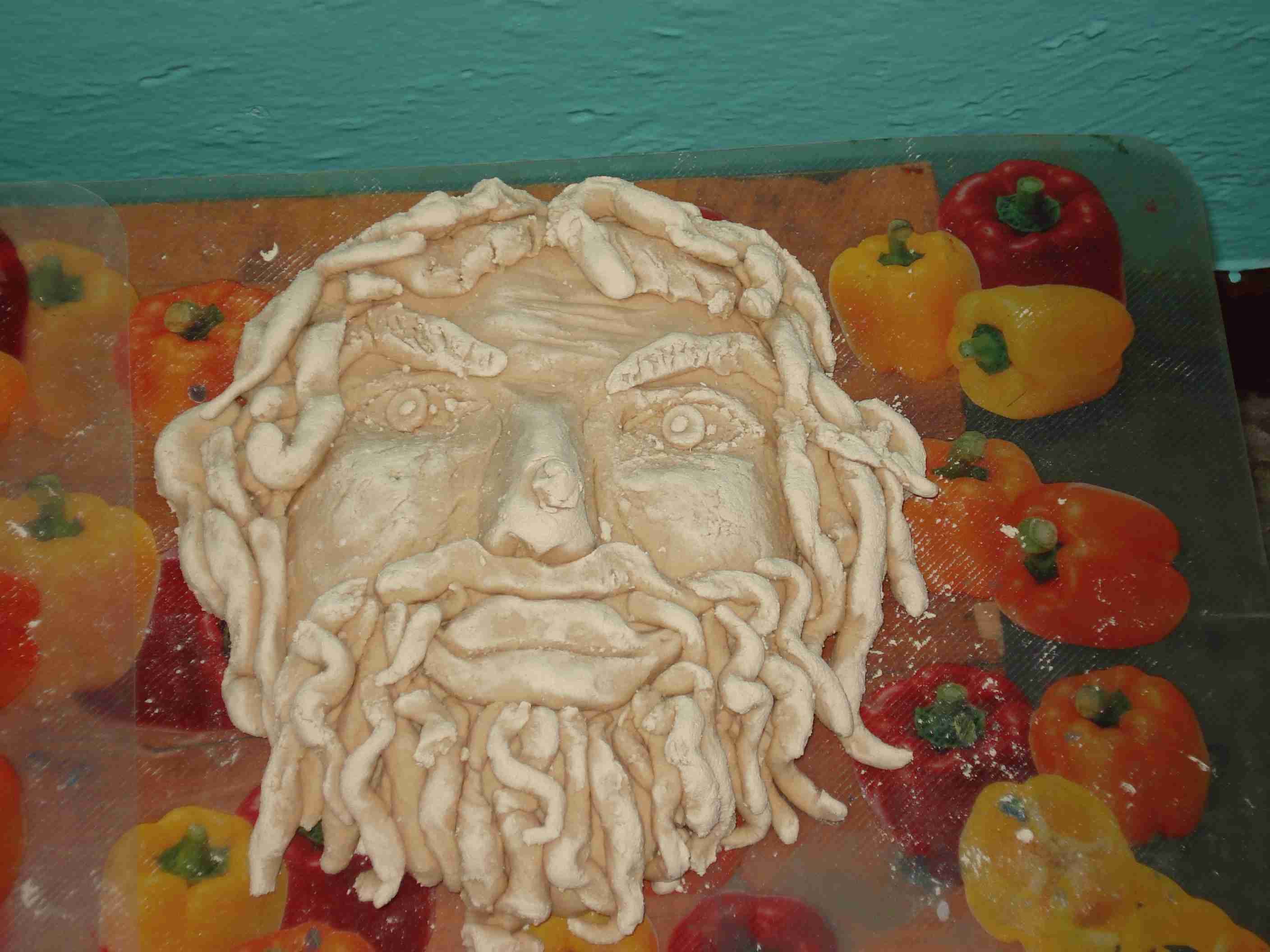 The ghost of the mountains, made of clay by a student in the arts workshop 