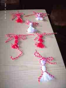 Some Bulgarian spring-dolls on the table