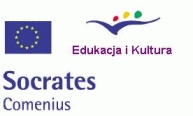 You can see the Socrates logo here. It says: Socrates Comenius - education and culture.