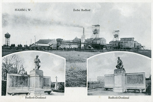 Postkarte Ehrenmal in Hamm-Hövel