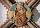 Schlusstein mit dem Heiligen Jakobus und der Pilgermuschel, Breckerfeld