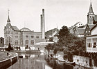 Tuchfabrik und Turbinenkanal, um 1914