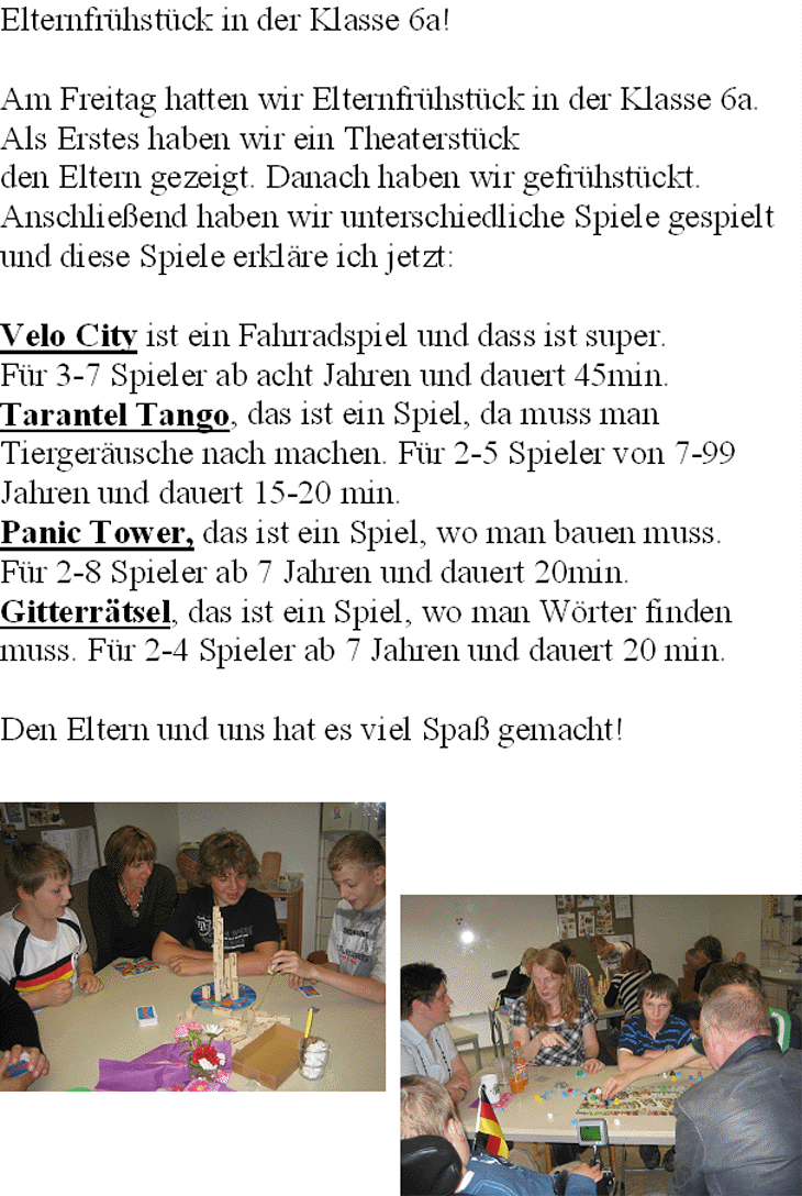 Elternfrühstück