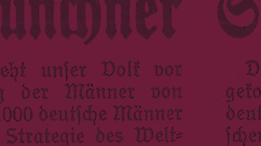 Eingefärbter Bildausschnitt aus dem Flugblatt der Weißen Rose, abgeworfen von der Royal Air Force 19