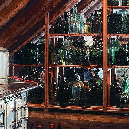 Die Hütte und das Glas