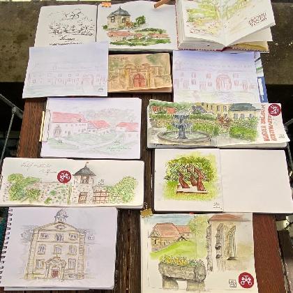 Mit Gott als Beschützer und dem Glück als Begleiter. Kurs Urban Sketching