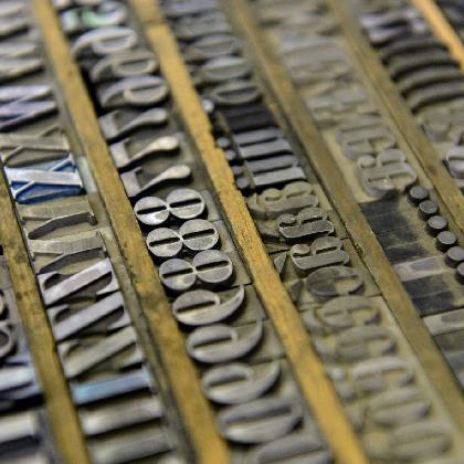 Drucken mit Buchstaben