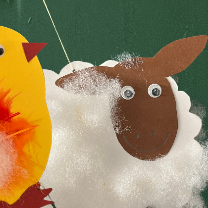 Freies Osterbasteln: Küken & Schäfchen