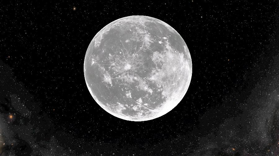 Der Mond vom Weltall aus gesehen.