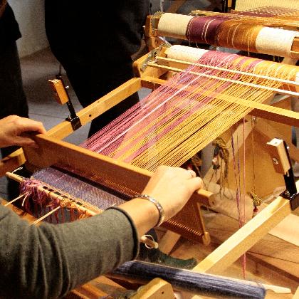 Weben im Museum: Gut gebäumt ist halb gewebt