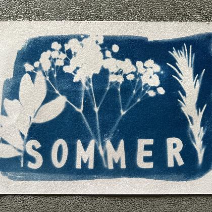 Einfach mal blaumachen! Drucken mit der Sonne