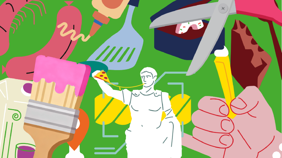 Illustrationen zur Sonderausstellung Mahlzeit