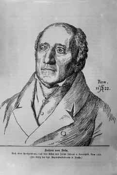 Heinrich F. K. Freiherr vom Stein, 1821, Zeichnung von Julius Schnorr von Carolsfeld (Foto)