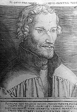 Der Humanist und Reformator Philipp Melanchthon in einem Kupferstich
